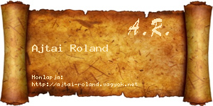 Ajtai Roland névjegykártya